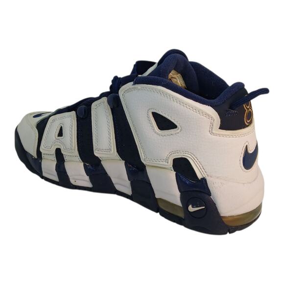 Nike Air More Uptempo Olympic GS Boys Blue & White Sneakers - Size 7Y - Picture 2 of 5